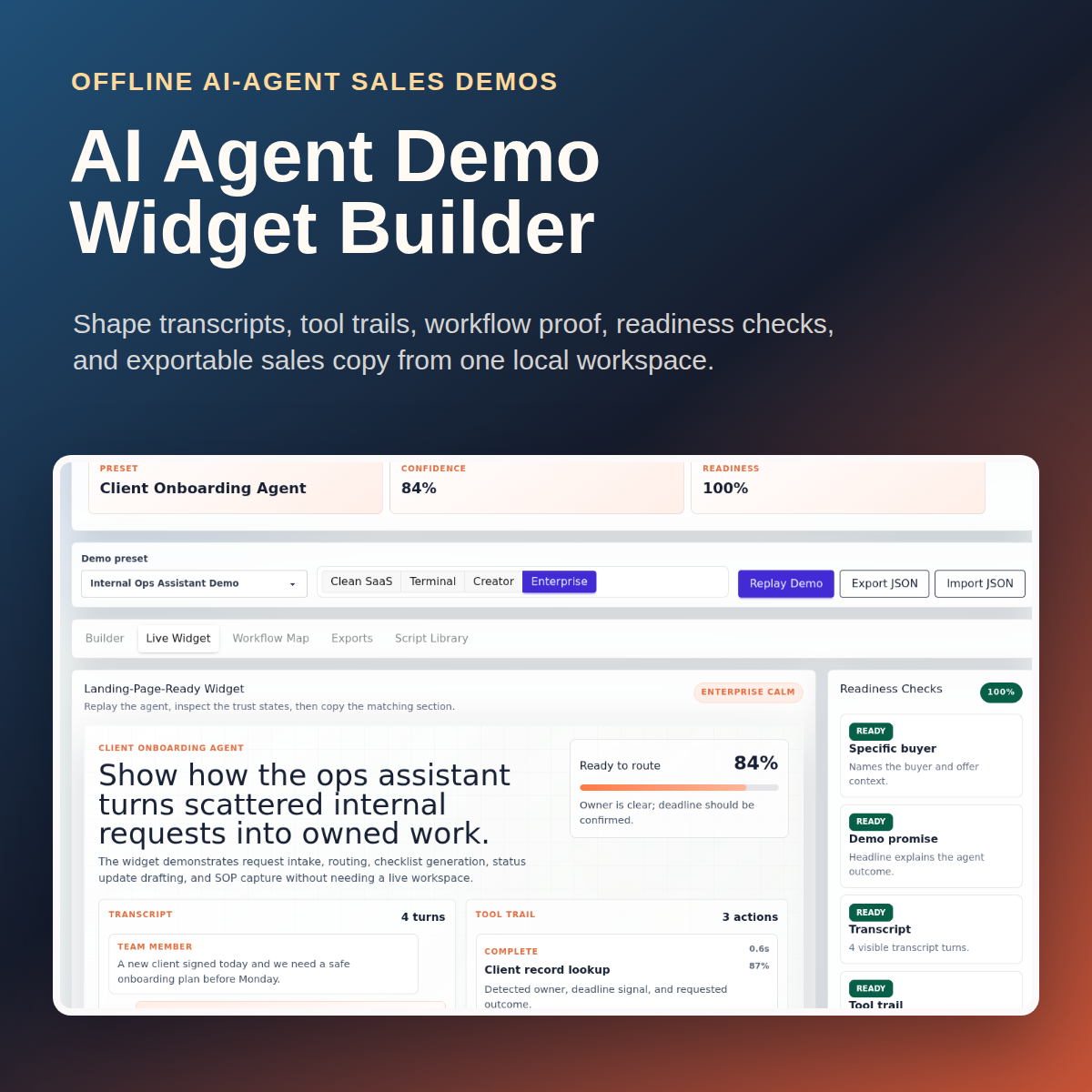 AI Agent Demo Widget Builder cover thumbnail